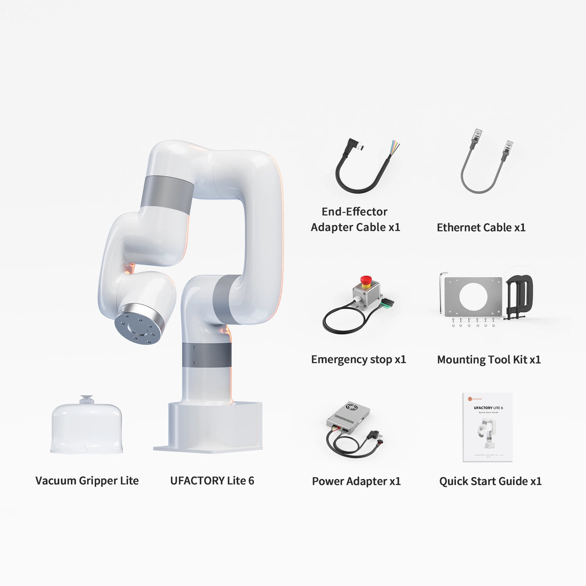 UFACTORY Lite 6 Packing List（With Vacuum Gripper Lite）