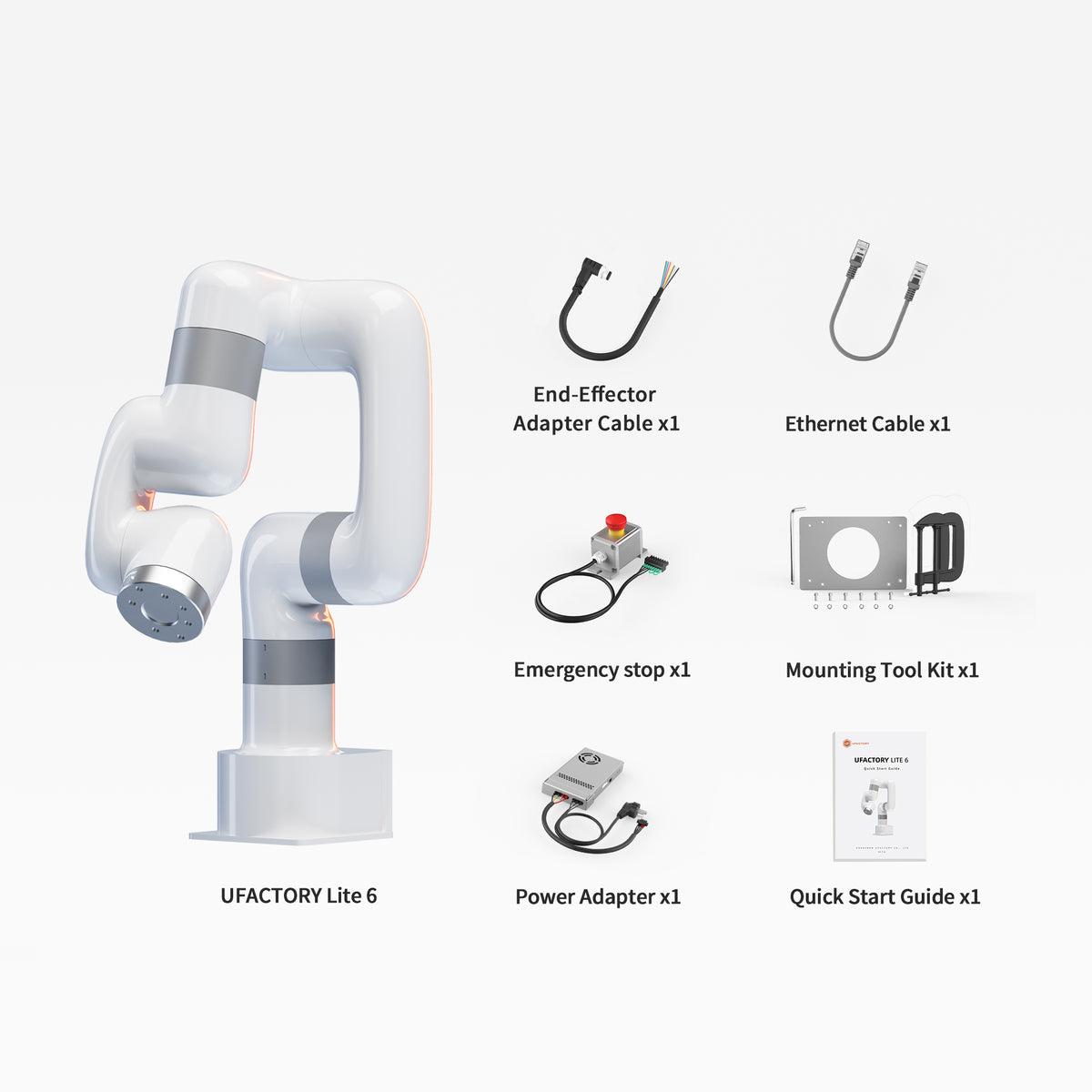 UFACTORY Lite 6 Packing List